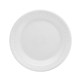 Dart 10PWQ Quiet Classic 10.25" Laminated Foam Plastic Plate - White